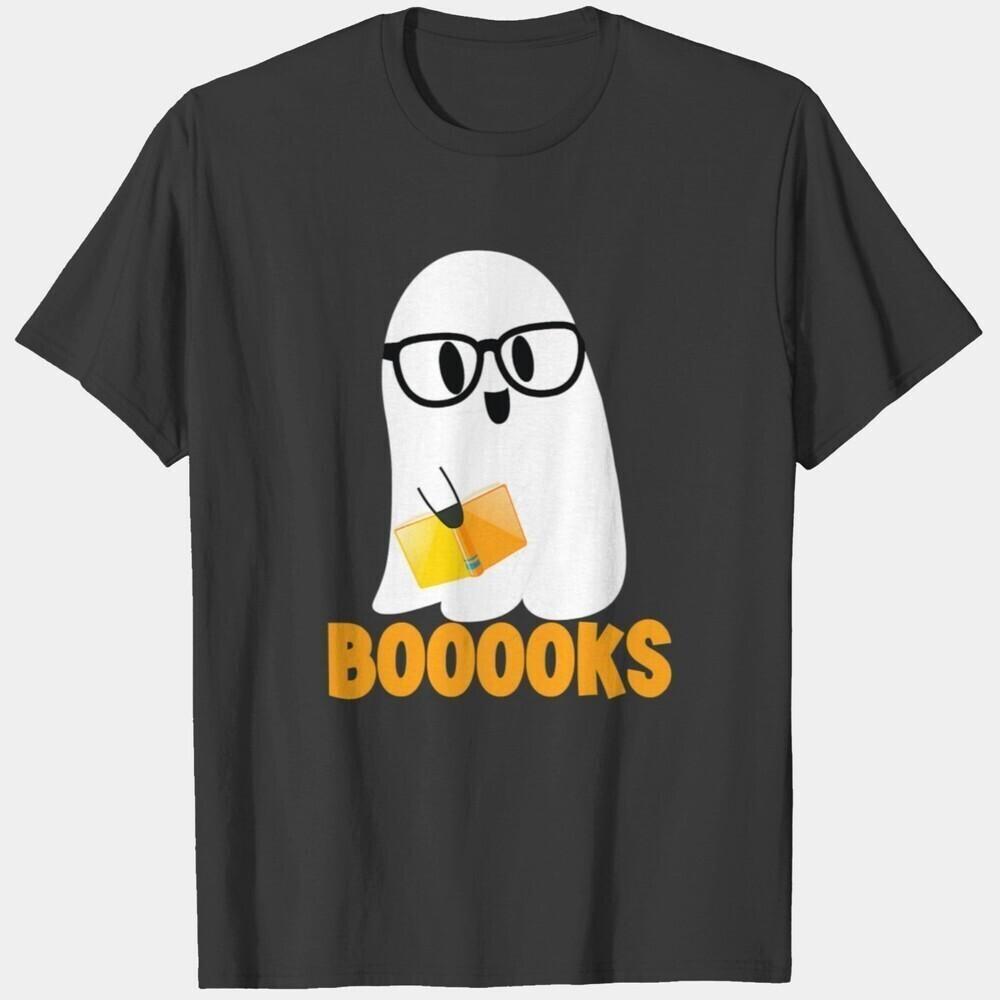 Ghost Booooks Halloween Boo Cute Spooky Graphic T Shirt